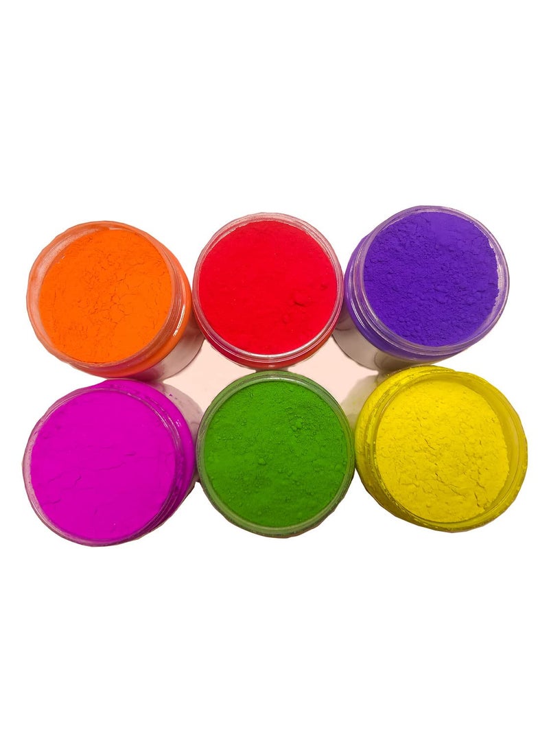 Shubh Herbal Holi Gulal Powder NonToxic Eco Friendly 100 Safe Holi Color Powder Pack of 6 RedPinkYellowGreenOrangePurple 150g Each