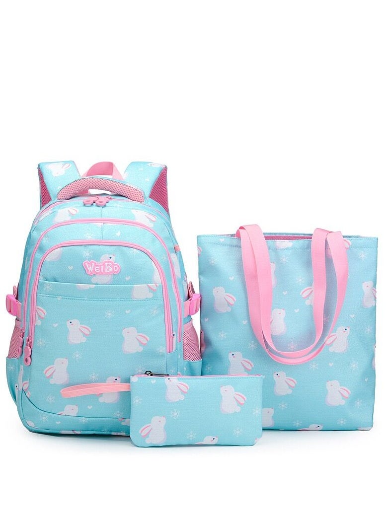 3 Pcs School Bags , Large Capacity Student Bookbag, Includes Backpack, Lunch Bag and Pencil Case, School Supplies for Boys Girls Teens