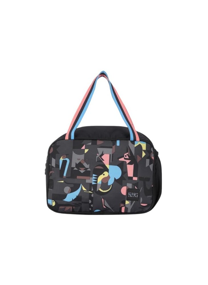 Wildcraft Lunch Bag - Foodie Jumbo Fauna Black | Unisex Lunch Bag with Water Bottle Holder for Office/Travel - Black