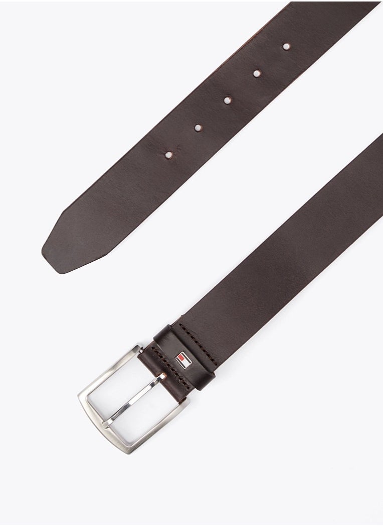 Logo Denton Flag Leather Belt