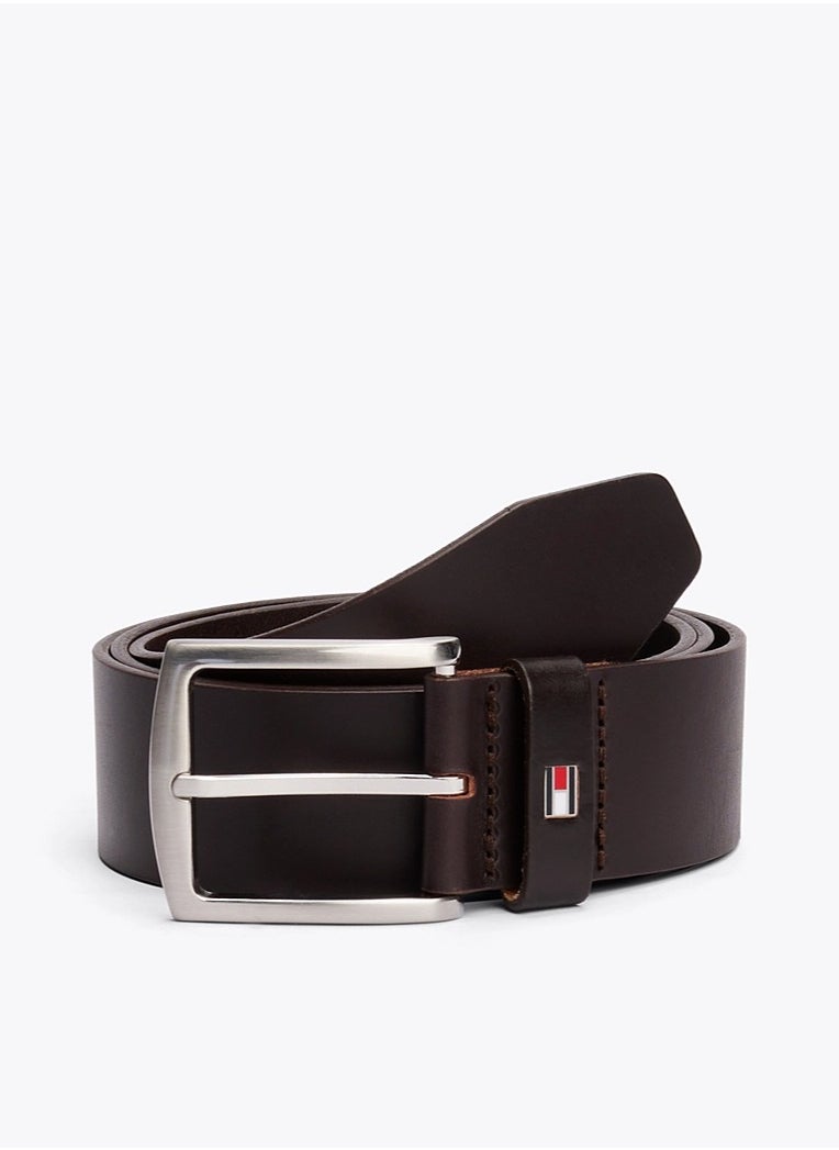 Logo Denton Flag Leather Belt
