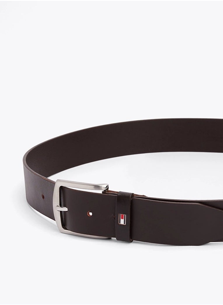 Logo Denton Flag Leather Belt