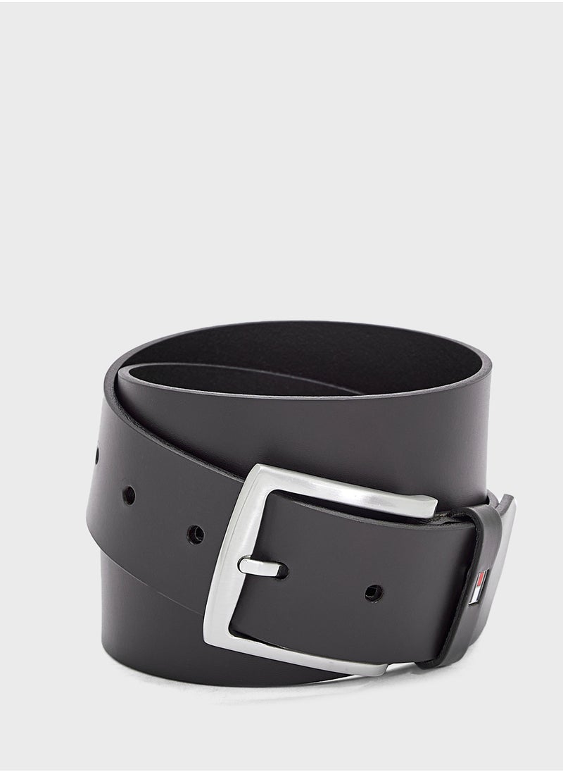 Logo Denton Flag Leather Belt