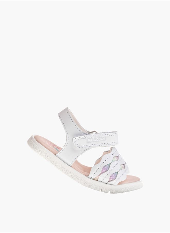 Girls Strap Sandals With Hook And Loop Closure