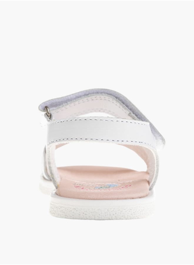 Girls Strap Sandals With Hook And Loop Closure
