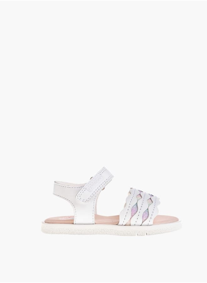 Girls Strap Sandals With Hook And Loop Closure