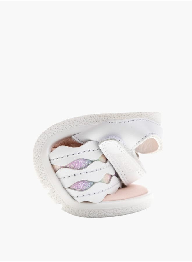 Girls Strap Sandals With Hook And Loop Closure