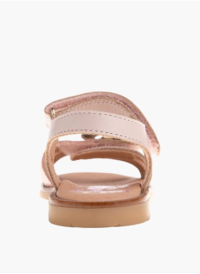 Girls Strap Sandals With Hook And Loop Closure