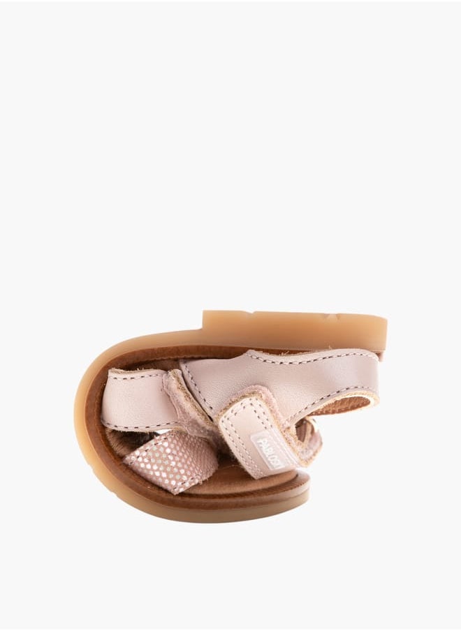 Girls Strap Sandals With Hook And Loop Closure