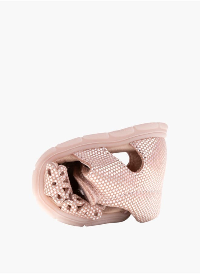 Girls Strap Sandals With Hook And Loop Closure