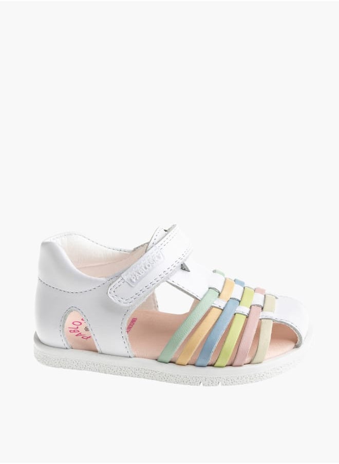 Girls Strap Sandals With Hook And Loop Closure