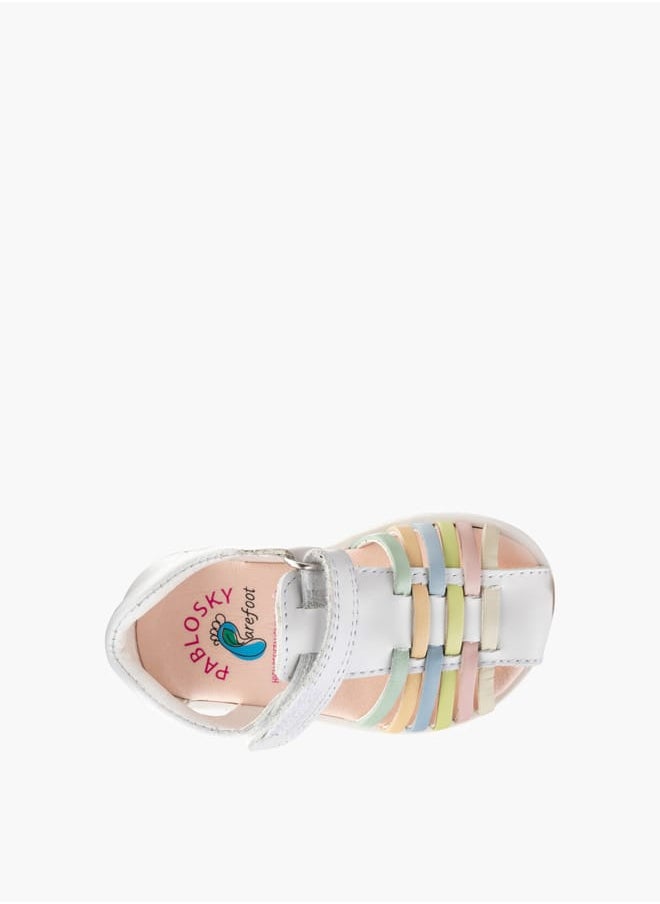 Girls Strap Sandals With Hook And Loop Closure