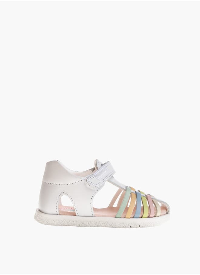 Girls Strap Sandals With Hook And Loop Closure