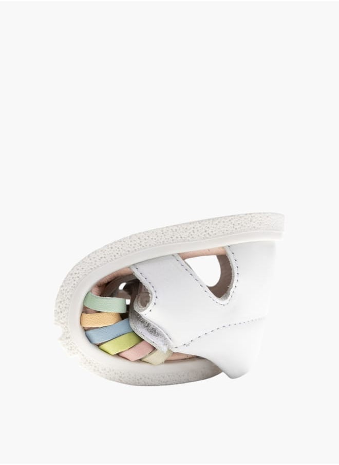 Girls Strap Sandals With Hook And Loop Closure
