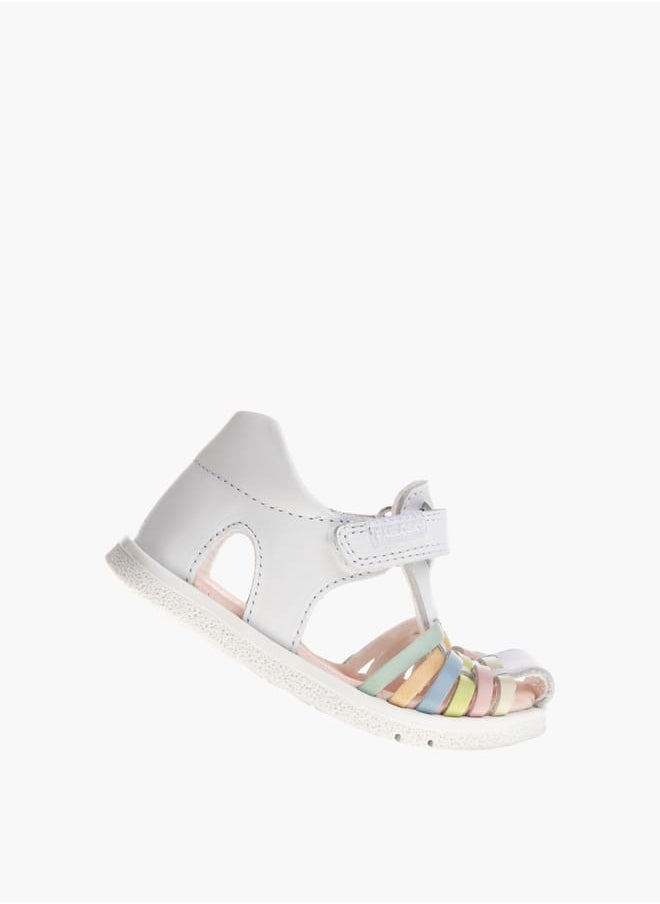 Girls Strap Sandals With Hook And Loop Closure