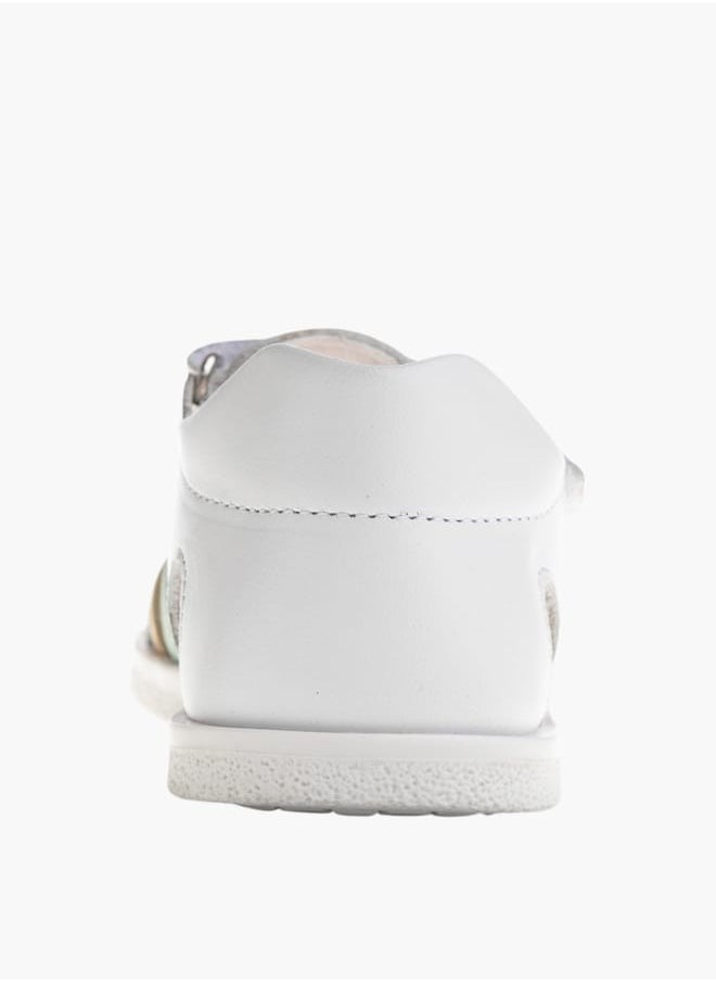 Girls Strap Sandals With Hook And Loop Closure