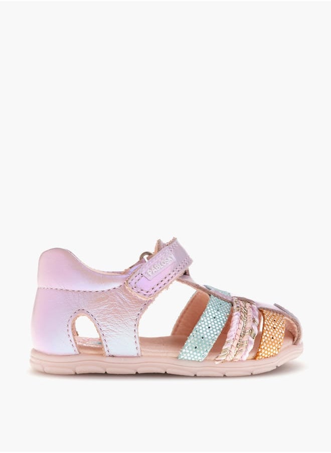 Girls' Strap Sandals with Hook and Loop Closure