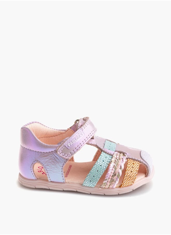 Girls' Strap Sandals with Hook and Loop Closure