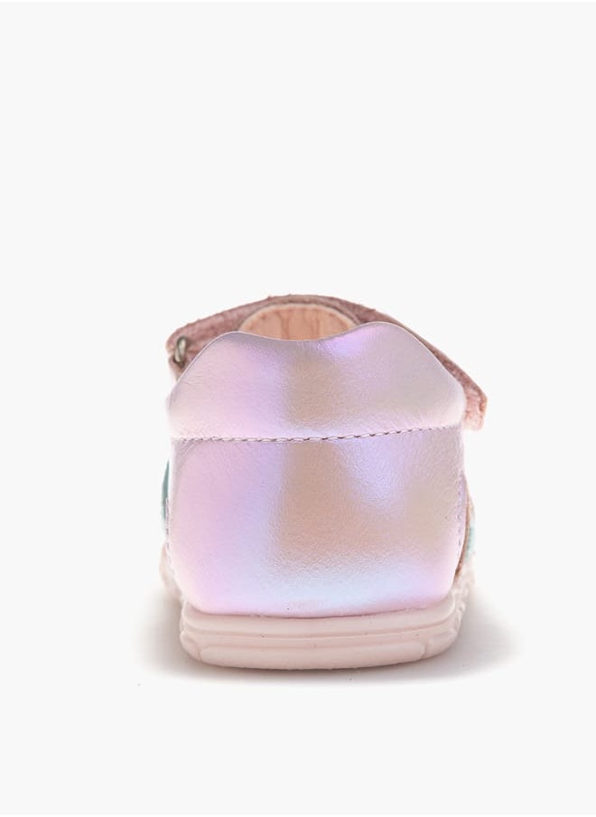 Girls' Strap Sandals with Hook and Loop Closure