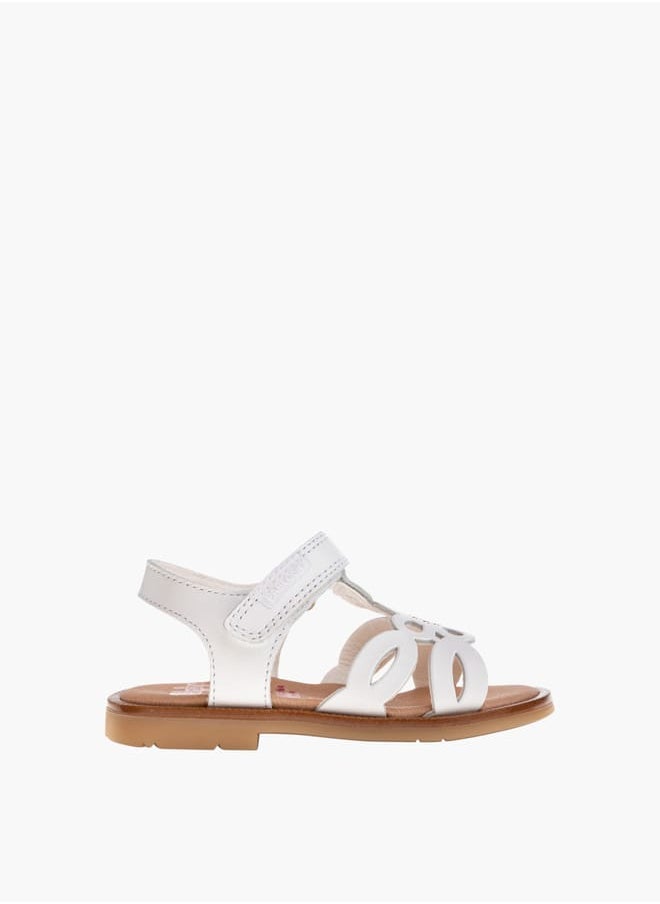 Girls Strap Sandals With Hook And Loop Closure