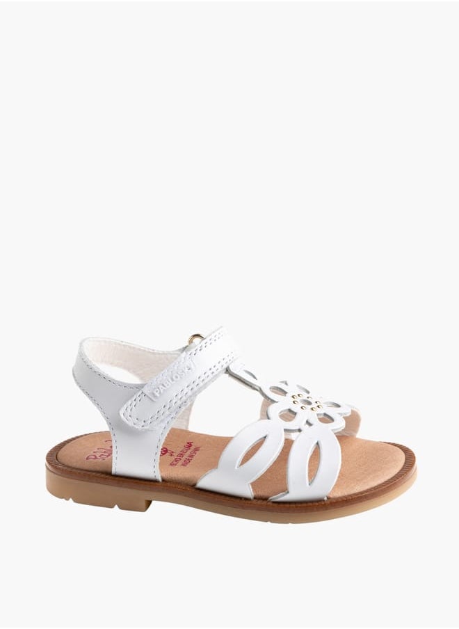 Girls Strap Sandals With Hook And Loop Closure