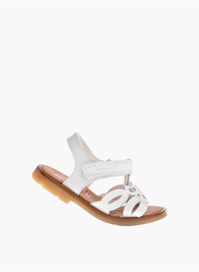 Girls Strap Sandals With Hook And Loop Closure