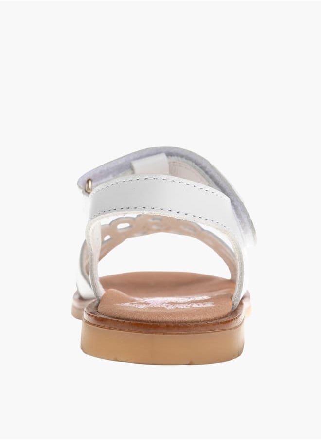 Girls Strap Sandals With Hook And Loop Closure