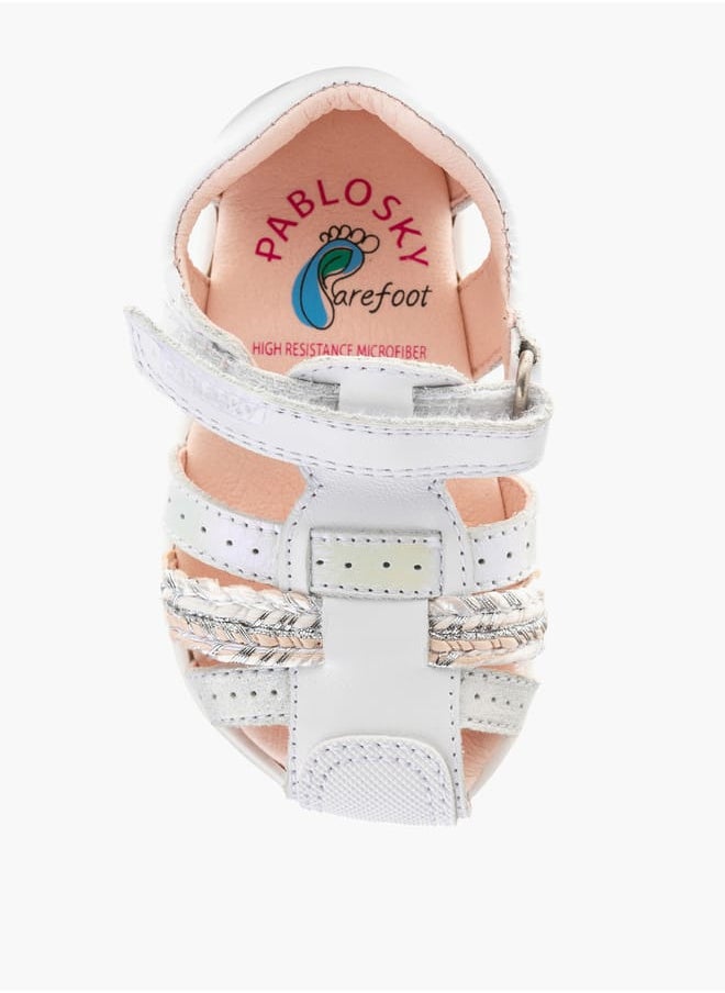 Girls' Strap Sandals with Hook and Loop Closure