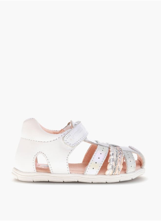Girls' Strap Sandals with Hook and Loop Closure