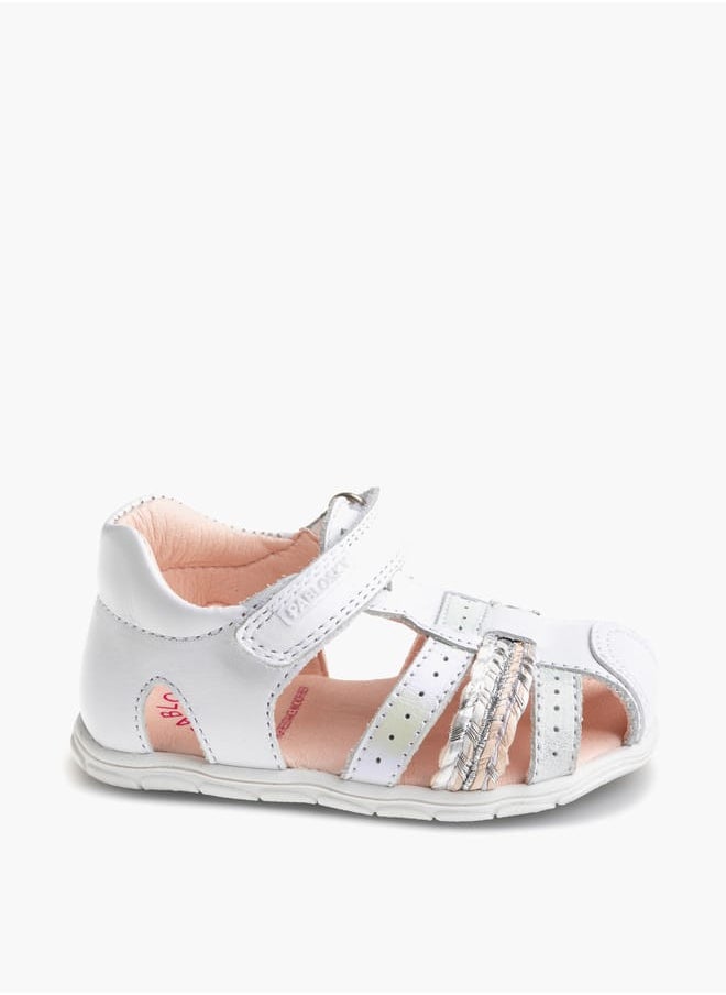 Girls' Strap Sandals with Hook and Loop Closure