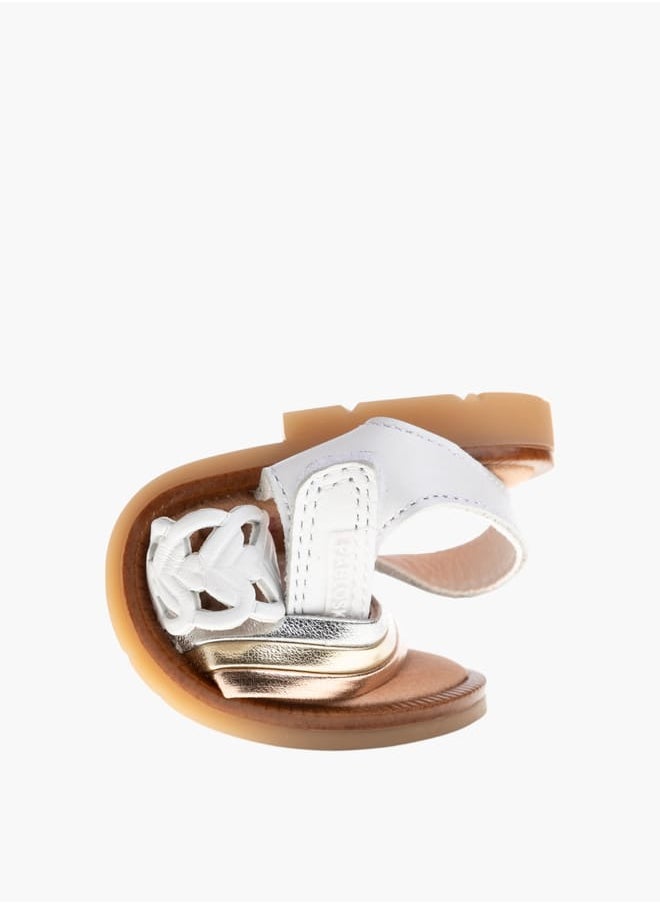 Girls Strap Sandals With Hook And Loop Closure
