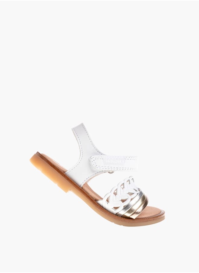Girls Strap Sandals With Hook And Loop Closure