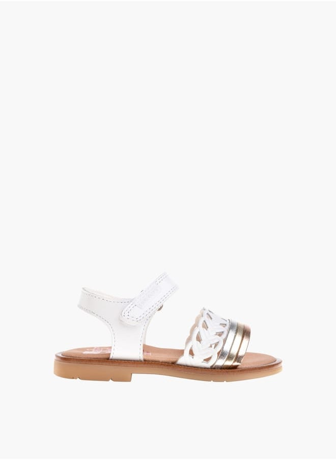 Girls Strap Sandals With Hook And Loop Closure
