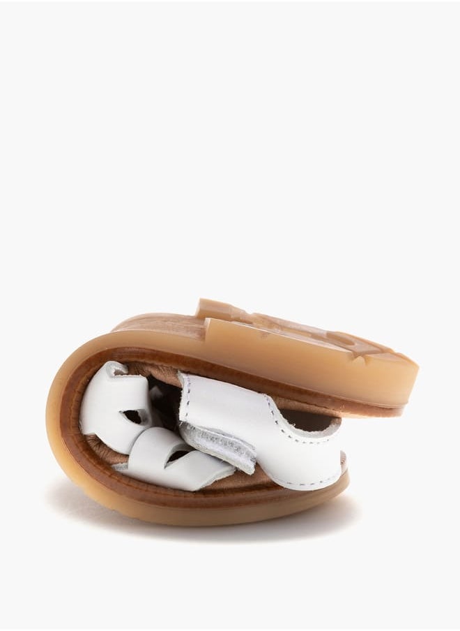 Girls' Cutout Detail Sandals with Hook and Loop Closure