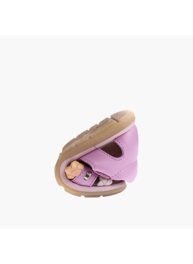 Girls' Braided Sandals with Hook and Loop Closure