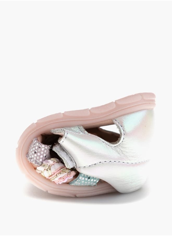 Girls' Strap Sandals with Hook and Loop Closure