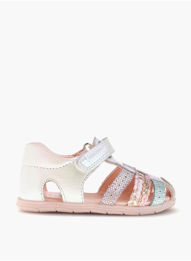 Girls' Strap Sandals with Hook and Loop Closure