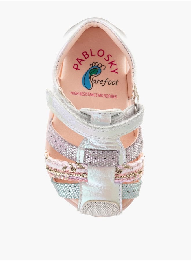 Girls' Strap Sandals with Hook and Loop Closure