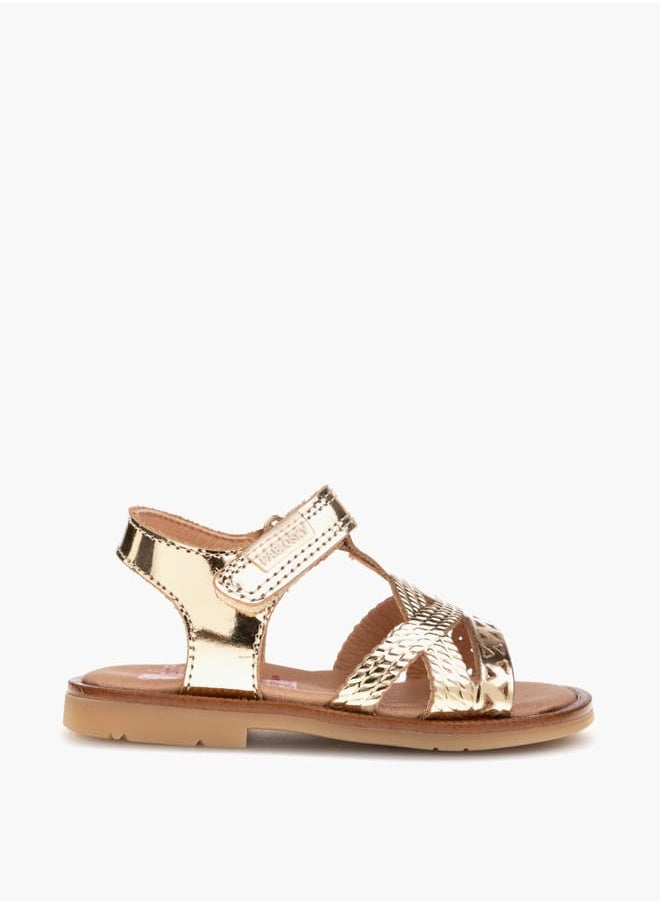 Girls' Strap Sandals with Hook and Loop Closure