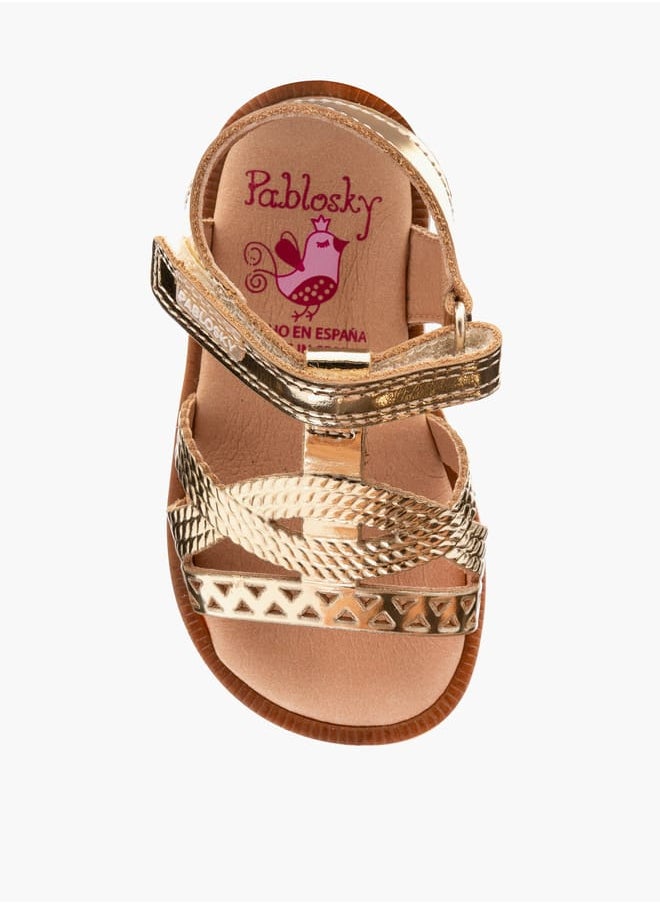 Girls' Strap Sandals with Hook and Loop Closure