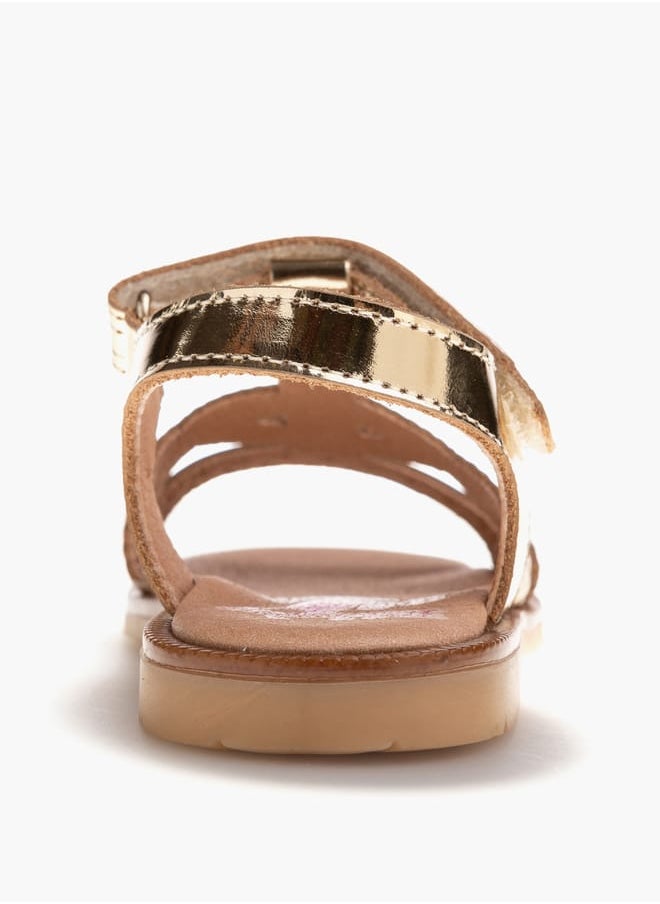 Girls' Strap Sandals with Hook and Loop Closure