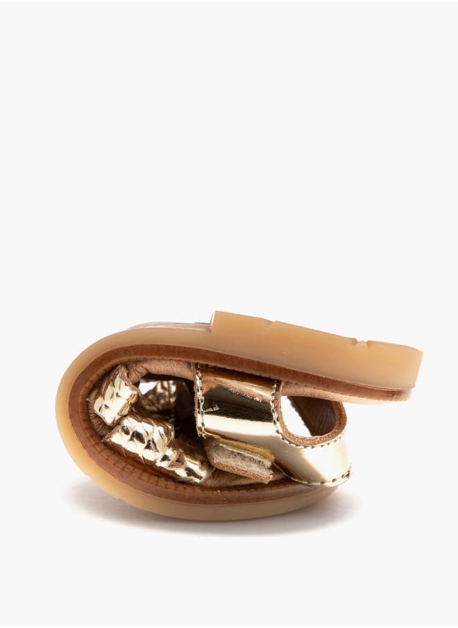 Girls' Strap Sandals with Hook and Loop Closure