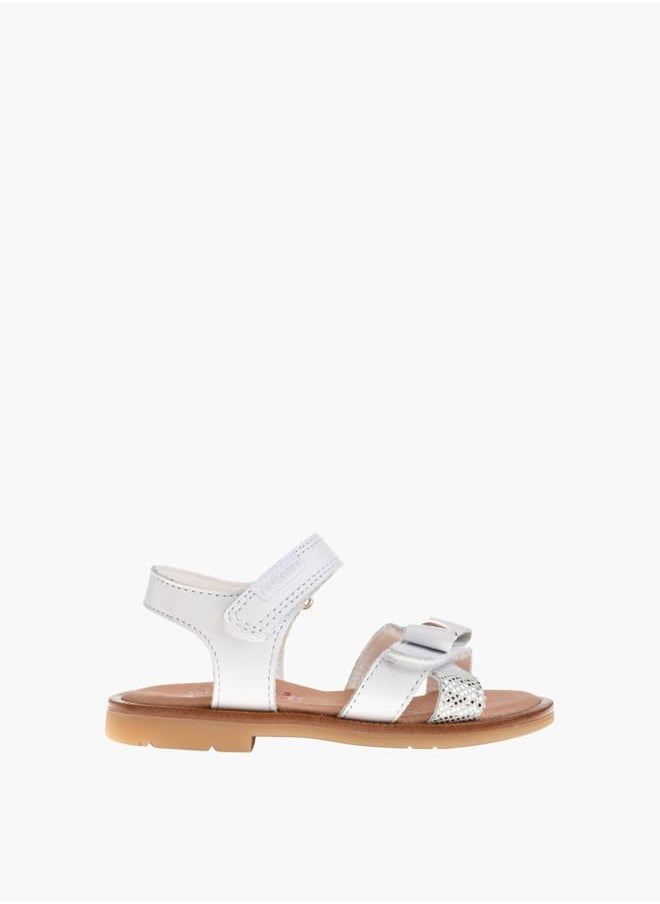 Girls Strap Sandals With Hook And Loop Closure