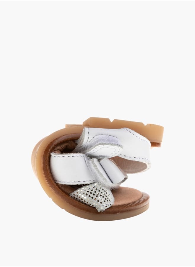 Girls Strap Sandals With Hook And Loop Closure