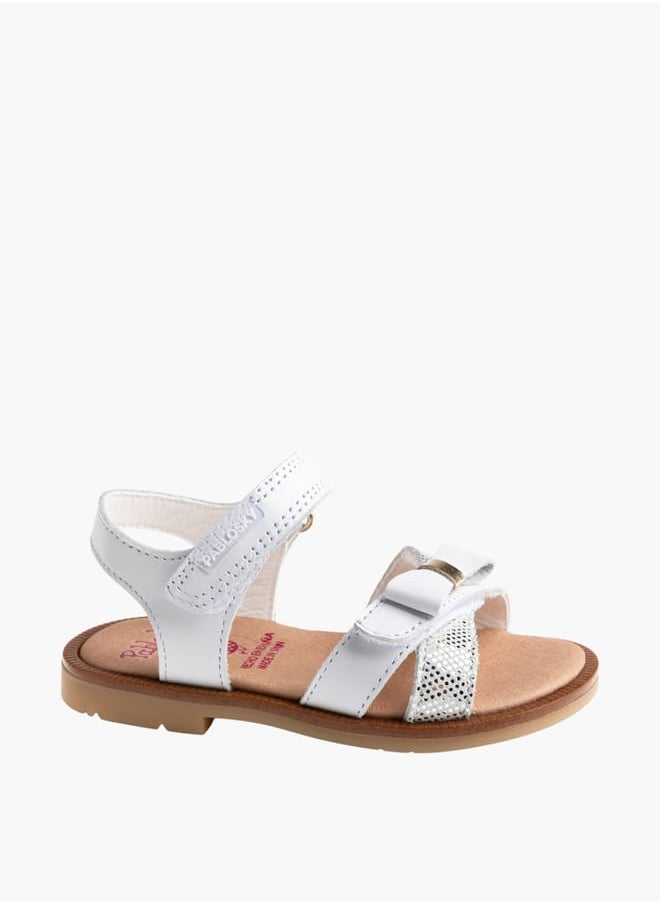 Girls Strap Sandals With Hook And Loop Closure
