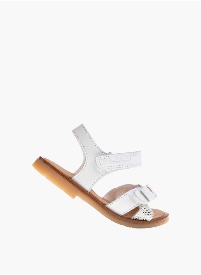 Girls Strap Sandals With Hook And Loop Closure
