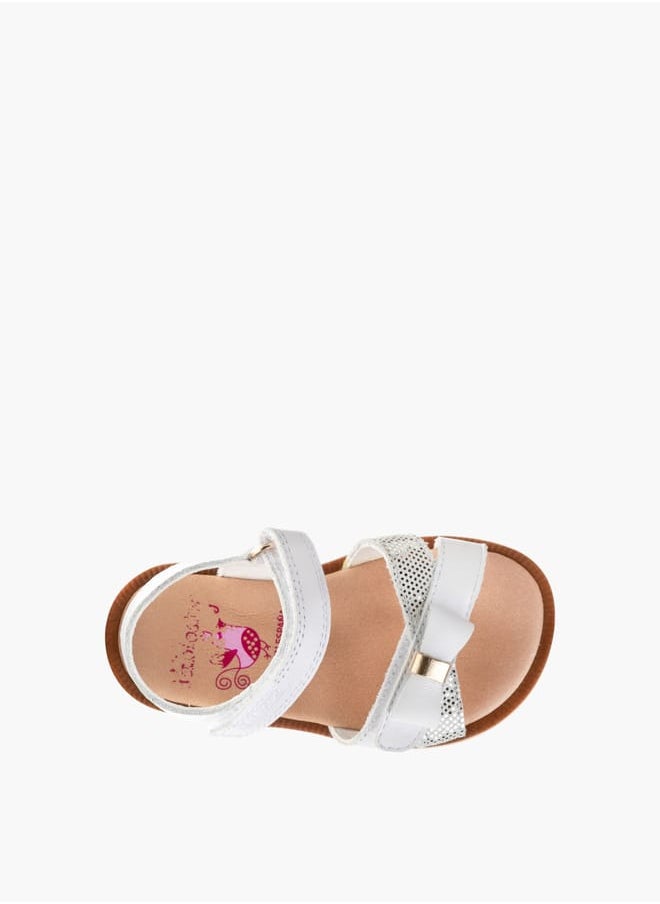 Girls Strap Sandals With Hook And Loop Closure