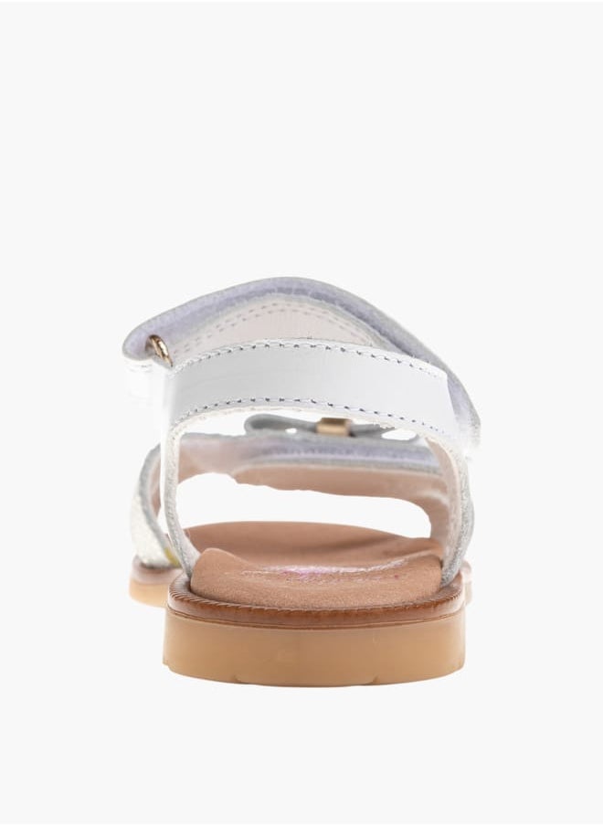 Girls Strap Sandals With Hook And Loop Closure