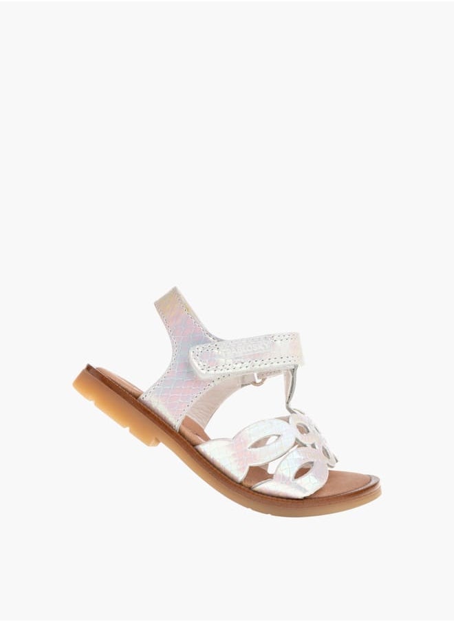 Girls Strap Sandals With Hook And Loop Closure