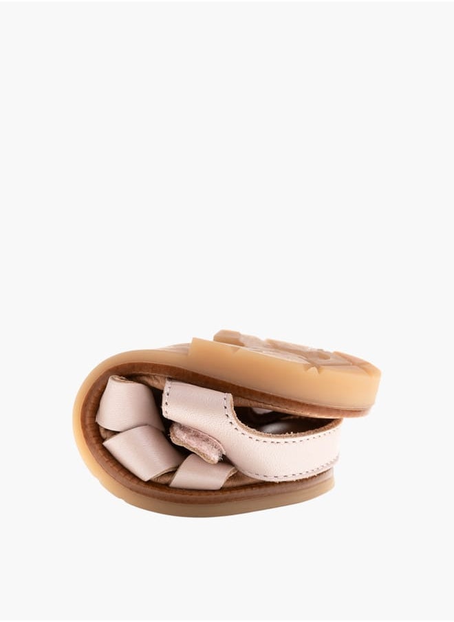 Girls Strap Sandals With Hook And Loop Closure